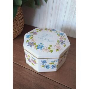 Vintage Avon MOTHER Floral Tin 1982 Mother's Day Gift